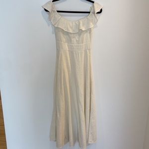 Zara Ivory eyelet dress